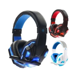 2021 New Gaming Headset Headphones With LED Light Mic Stereo Earphones