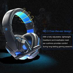 2021 New Gaming Headset Headphones With LED Light Mic Stereo Earphones