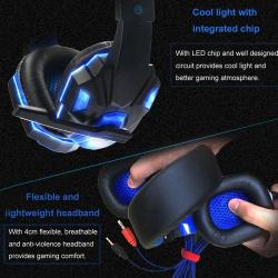 2021 New Gaming Headset Headphones With LED Light Mic Stereo Earphones