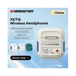 Original Monster XKT16 TWS Wireless Bluetooth V5.3 Headphones HD Call 