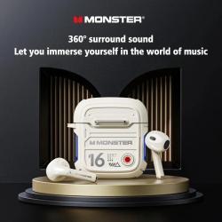 Original Monster XKT16 TWS Wireless Bluetooth V5.3 Headphones HD Call 