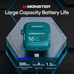 Original Monster XKT16 TWS Wireless Bluetooth V5.3 Headphones HD Call 