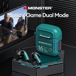 Original Monster XKT16 TWS Wireless Bluetooth V5.3 Headphones HD Call 