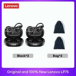 Original Lenovo LP75 TWS Bluetooth V5.3 Headphones Wireless LED Digita