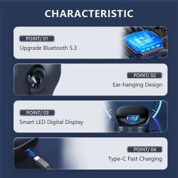 Original Lenovo LP75 TWS Bluetooth V5.3 Headphones Wireless LED Digita