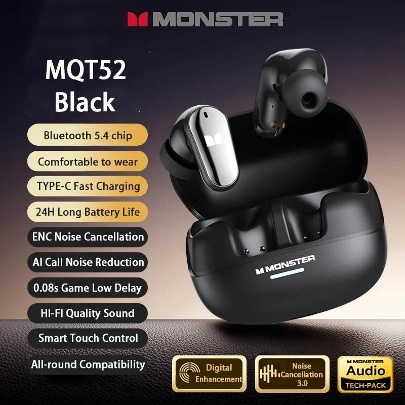 Choice Monster New MQT52 TWS Wireless Bluetooth 5.4 Headset HIFI Stere