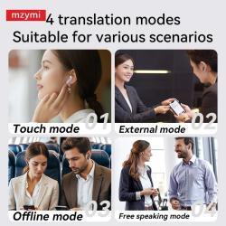 mzymi E18 Pro Bluetooth5.4 Headphones Noise Cancelling Gaming Headset 