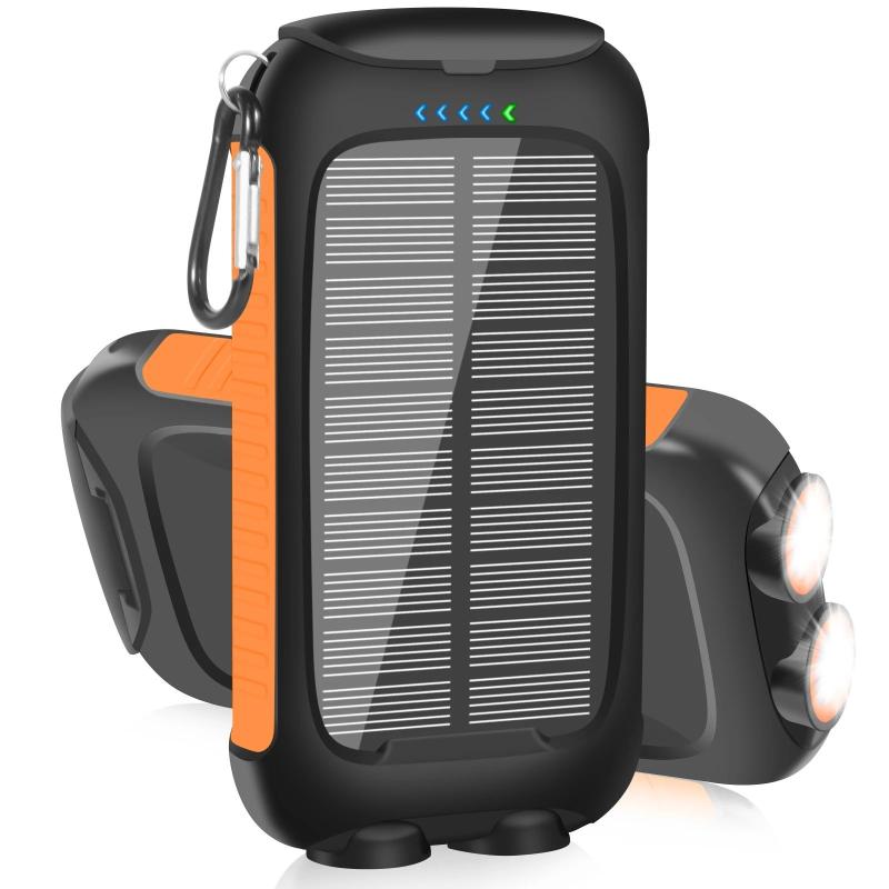 Waterproof Outdoor Solar Power Bank 10000mAh Dual USB Travel Outdoor S