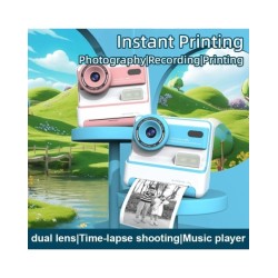Kids Camera Instant Print, Digital Camera Selfie 1080P Video Camera Wi