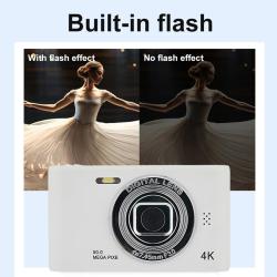 4K HD Photography Travel Selfie Camera 2.4 Inch IPS Screen Campus Self