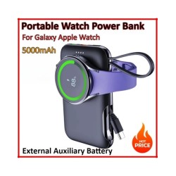 5000mAh Wireless Power Bank Comes With Cord Portable Watch Wireless Ch