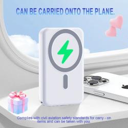 5000 Mah 5W Magnetic Wireless Mobile Phone Power Supply Set with Brack