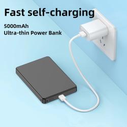 Magnetic Power Bank 5000Mah, Wireless Portable Charger with Usb-C Comp
