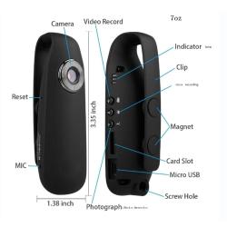 1080P HD Mini Bike Cameras with Back Clip Cycling Video Recorder Motio