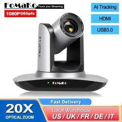 FoMaKo AI Auto Tracking HDMI PTZ Camera 20X Optical Zoom IP USB3.0 HDM