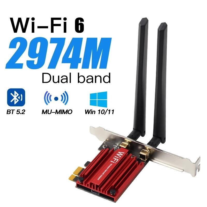 WiFi 6 AX200NGW AX3000 Dual Band WiFi Adapter Bluetooth 5.2 Wireless N