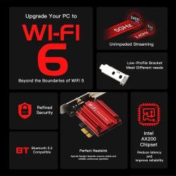 WiFi 6 AX200NGW AX3000 Dual Band WiFi Adapter Bluetooth 5.2 Wireless N