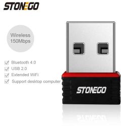 Wi-Fi & Bluetooth 4.0 Nano USB Adapter Wireless WiFi Dongle Network Du