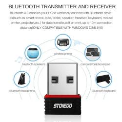 Wi-Fi & Bluetooth 4.0 Nano USB Adapter Wireless WiFi Dongle Network Du