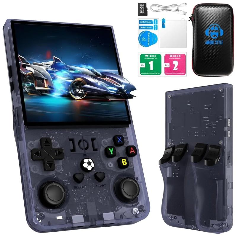 WUDS R36MAX Retro Handheld Game Console with 64G Built-in 18000+ Class