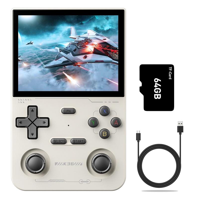 GAMINJA K36 Handheld Game Console 3.5Inch IPS 640x480 Screen Built in 