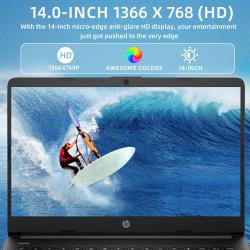 HP 14" Business Laptop,Intel Celeron N4120,16GB RAM,384GB Storage128GB