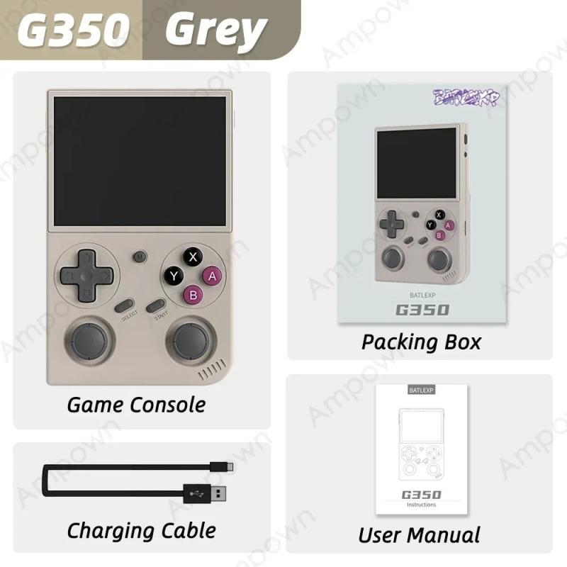 BATLEXP G350 Handheld Game Console 3.5'' IPS Screen Linux System Dual 
