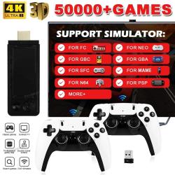NEW X9 PRO Video Game Stick Console 4K HD 50000+ Games 256G Wireless C