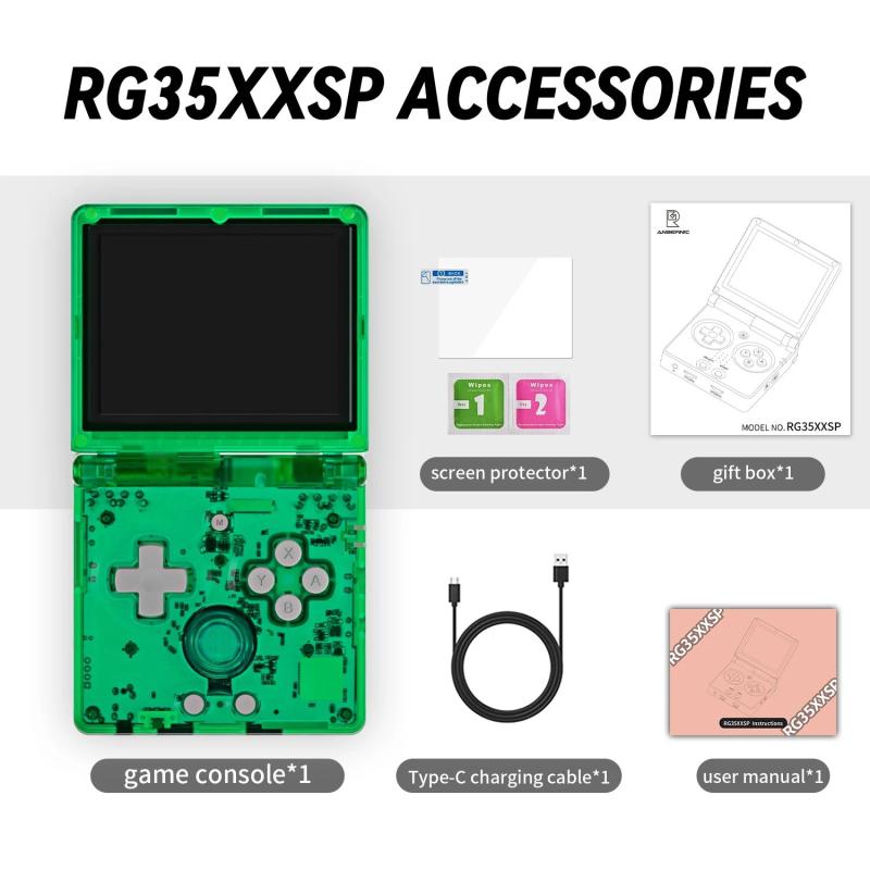 AMPOWN Anbernic RG35XXSP Folding 3.5'' IPS Linux OS Portable Video Gam