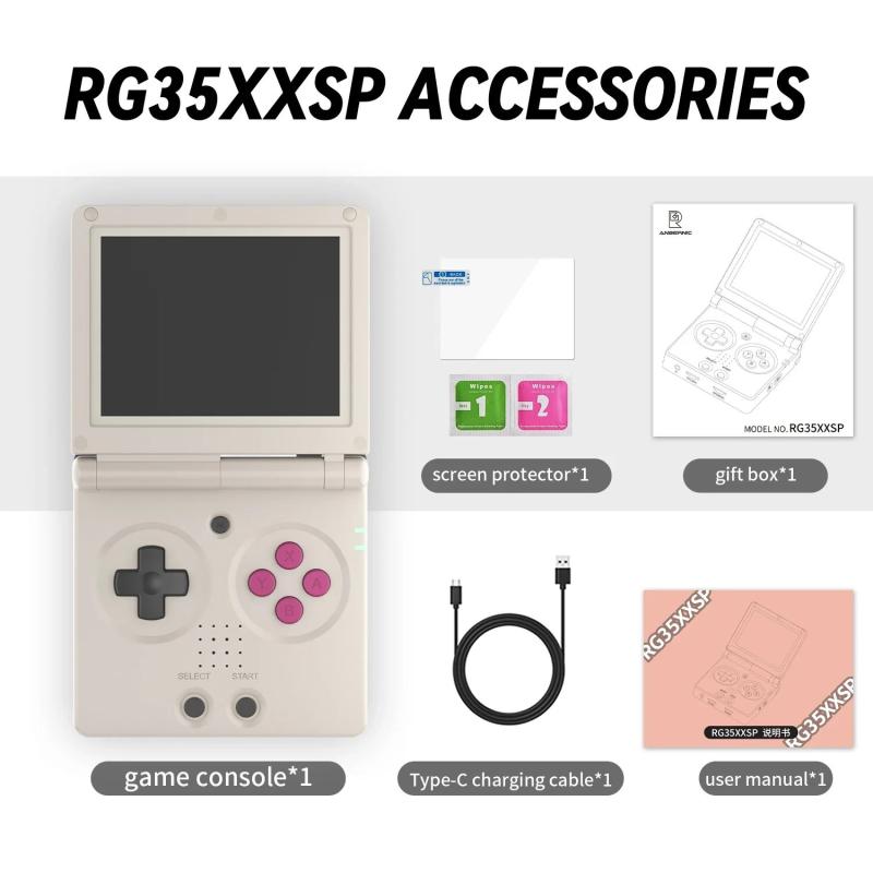 ANBERNIC RG35XXSP Flip Game Console 3.5'' IPS Screen Mini HDMI Output 