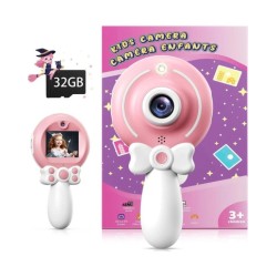 Kids Digital Camera with 32GB Card & 8x Zoom, Handheld Selfie Camera f