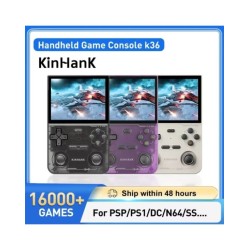 KINHANK Open Source K36 Retro Handheld Video Game Console 16000 Games 