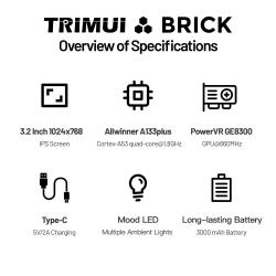 TRIMUI BRICK Handheld Game Console 3.2'' IPS Screen Linux System Trimu