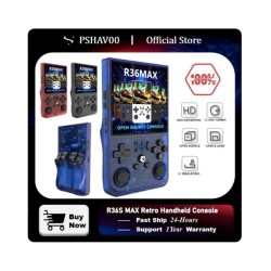 R36MAX Retro 128G Handheld Game Console Linux System 3.5 Inch IPS Scre