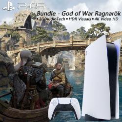 Sony PS5 PlayStation 5 Digital Edition Bundle - God of War Ragnark, Op