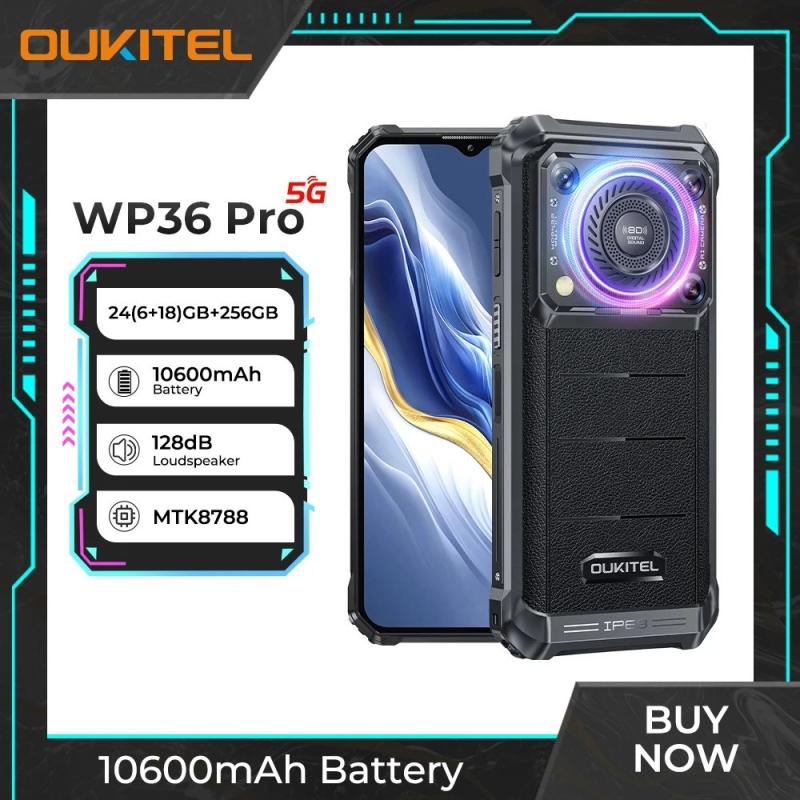 Oukitel WP36 Pro Rugged Smartphone Android 128dB Speaker 10600mAh Batt