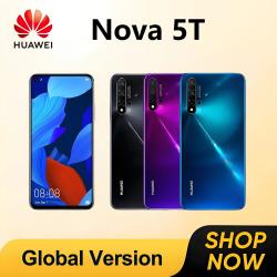 Global Version,HUAWEI-Nova 5T,Smartphone Android,6.26 inch,256GB ROM,G
