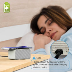 in-1 Hi-Fi Bluetooth Speaker with Wireless Charger – Sleek, Portable, High Volume Sound B83 for Universal