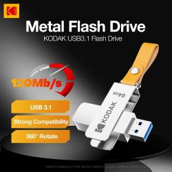 Kodak USB3.1 Flash Drive 256GB 64GB 128GB High Speed Metal Memory Stic