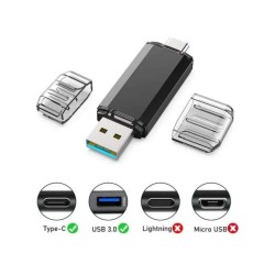 128GB USB C Type C Flash Drive 2 In 1 OTG USB C Memorys Stick With Key