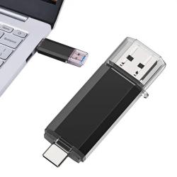 128GB USB C Type C Flash Drive 2 In 1 OTG USB C Memorys Stick With Key