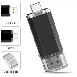 128GB USB C Type C Flash Drive 2 In 1 OTG USB C Memorys Stick With Key