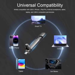 U52 1TB 512GB USB Solid State Drive 1000MB/s USB 3.2 Gen 2 Dual SSD US