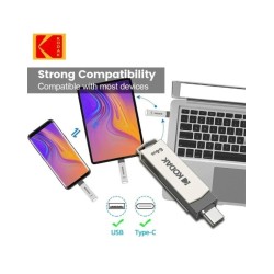 KODAK K273 USB Flash Drive USB3.2 Type C Flash Drive 128GB 64GB Pendri
