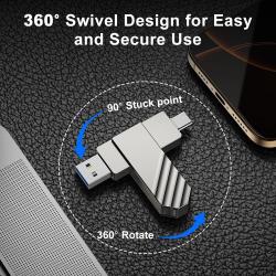 U600 USB 3.2 256GB Solid State Flash Drive Metal Type C USB Drive Up t
