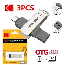 3PCS Kodak K273 USB 3.2 Type C 2 in 1 High Speed For Smartphone Laptop