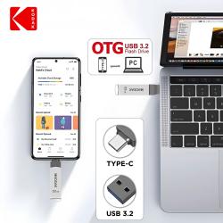 3PCS Kodak K273 USB 3.2 Type C 2 in 1 High Speed For Smartphone Laptop