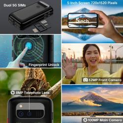 Unihertz Jelly Max 5G Mini Smartphone Android 14 Dimensity 7300 CPU 12