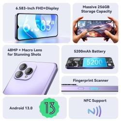 Cubot Global Version Android Smartphone P80, Android 13 Phone, 8GB RAM