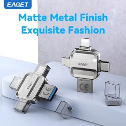 Eaget USB Flash Drive 4 in 1 USB3.0 Type C Lighting Mirco interface Me